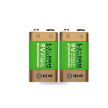 2pcs/lot Hot sale 800mAh lithium ion battery 9 V rechargeable battery for smoke detector wireless microphone 2024 - buy cheap