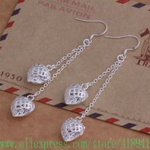 Silver Plated earrings , Silver Plated fashion jewelry , Hollow out double heart /dwnamnua axpajowa AE025 2024 - buy cheap