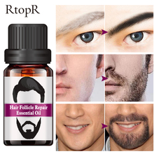 RtopR-aceite reparador de folículos capilares para hombres, aceite de bigote para el crecimiento del cabello, Barba, cuerpo, cuidado de las cejas, alisado hidratante, 10ml 2024 - compra barato