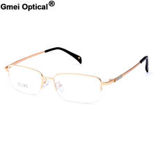 Gmei Optical S8214 Alloy Metal Semi-Rimless Eyeglasses Frame for Men Prescription Optical Eyewear Glasses 2024 - buy cheap