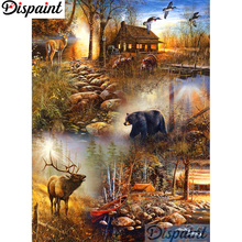 Dispaint Full Square/Round Drill 5D DIY Diamond Painting "Animal bear deer" 3D Embroidery Cross Stitch Home Decor Gift A12701 2024 - buy cheap