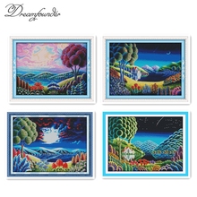 Fantastic scenery cross stitch kit aida 14ct 11ct count printed canvas stitches embroidery DIY handmade needlework 2024 - buy cheap