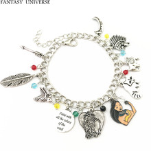 FANTASY UNIVERSE Cartoon Pocahontas Charm Bracelet High Quality Fashion Jewelry Cosplay Woman/Girl/Boy Gift 2024 - buy cheap
