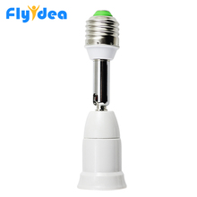 Base de lâmpada flexível e27 para e27, suporte de lâmpada led com 10cm de extensão conversores de luz pc + branco de alumínio 2024 - compre barato