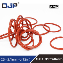 5PCS/lot Red Silicon Rings SIlicone/VMQ O ring 3.1mm Thickness OD31/32/34/35/36/38/39/40mm Rubber O-Ring Seal Gasket Washer 2024 - buy cheap