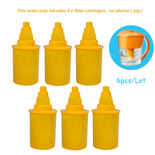 6 pieces of Replacement Filter Cartridges for Wellblue 3.5L Yellow Colour Mineral Alkaline Water Pitcher Purifier Ionizer Filter 2024 - buy cheap