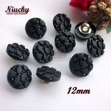 Niucky 11mm 7/16 "Black resin escama de peixe padrão de costura botões para vestuário acessórios diy craft decorativa shank R0301-011 2024 - compre barato