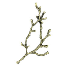 Conectores de aleación de metal y Zinc, rama de bronce antiguo, patrón de rama Chapado en Color 5cm-6cm x 26mm-28mm, 2 uds. 2024 - compra barato