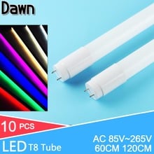 10pcs LED T8 Tube milky cover 10W 600MM / 18W 1200MM AC85-265V 2ft Warm Cold White SMD2835 led fluorescent T8 LED tube lamp neon 2024 - buy cheap