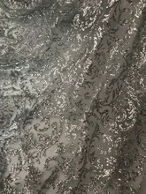 5 Yards/lot glitter style French Tulle Net fancy JIANXI.C-71113 african glued glitter lace fabric in silver For party Dress 2024 - buy cheap