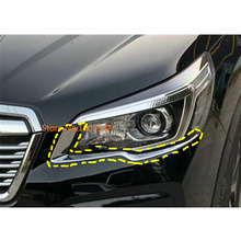 Car Body Front Fog Light Lamp Eyebrow Detector Frame Stick ABS Accessories 2pcs Fit For Subaru Forester 2018 2019 2020 2021 2024 - buy cheap