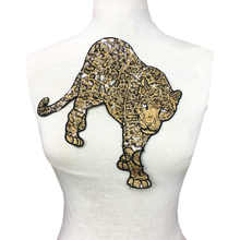 2pc Leopard Beaded Embroidery Patch Sew On Sequin Applique Animal Appliques Embroidered Patches For Clothing Parches Ropa AC1472 2024 - buy cheap