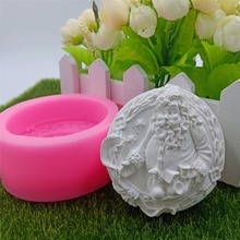 Molde de jabón de diseño de Papá Noel molde de pastel de Chocolate moldes de silicona 3D para regalos de navidad 2024 - compra barato