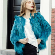 Fluffy Faux Fur Coat Women 2018 Warm Chic Flocking Cardigan Outerwear Long Hair Autumn Winter Hairy Bomber Party Outwear Tops 2024 - buy cheap