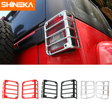 SHINEKA Iron Tail light  Mount Bracket Protect Cover Guards Rear Tail Lamp Cover for Jeep Wrangler JK 2007+ 4x4 Offroad 2024 - buy cheap
