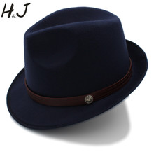 Sombrero Fedora Feminino negro de mujer para mujer, sombrero de invierno de lana para Iglesia Derby Bowler Homburg Jazz, talla 57CM 2024 - compra barato
