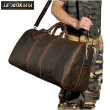 Men Original Leather Large Capacity Designer Duffle Travel Luggage Bag Fashion Male Suitcase Messenger Shoulder Tote Bag 3264 2024 - buy cheap