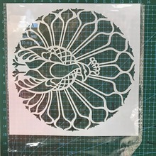 6x6in beleza pavão estêncil plástico para diy scrapbooking em relevo cartão de papel decorativo artesanato modelos folha de desenho 2024 - compre barato