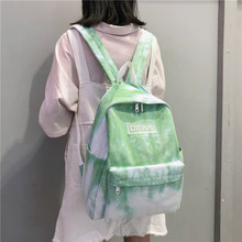 DCIMOR Tie-dyed canvas Women Backpack High quality Schoolbags for Teenage girls Travel Backpack College student Book bag Mochila 2024 - buy cheap