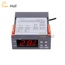 Termostato termorregulador com aquecedor e cooler, regulador de temperatura digital led de 12v 24v 220v 2024 - compre barato