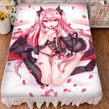 Colcha de franela de personajes de Anime japonés, Sábana de cama de fibra de leche, Krul Tepes, de verano, 150x200cm 2024 - compra barato