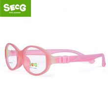 SECG Cute Solid Detachable Optical Children Glasses Frame Silicone Flexible Soft Transparent Kids Glasses Eyeglasses Spectacles 2024 - buy cheap