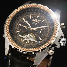 Luxury Tourbillon Design Automatic Mechanical Watch Men Fashion Genuine Leather Band Dress Reloj Auto Date Male Gift Clock Case 2024 - buy cheap