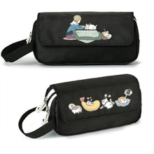 Cat Large Pencil Bag Natsume's Book of Friends kawaii Pencil Case Canvas Makeup Bag Anime Coin Pocket Stationery Storage Bags 2024 - buy cheap