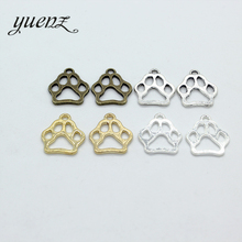 YuenZ 15pcs Alloy Dog Foot Charms Metal Pendants for Jewelry Making Necklace Bracelet Jewelry Findings 19*17mm D902 2024 - buy cheap