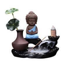 Little Monk Waterfall Incense Burner Backflow Buddha Incense Holder Censer Home Decor Buddhist Aroma Furnace 2024 - buy cheap