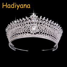 Hadiyana-diademas de lujo con diamantes de imitación para novia, deslumbrantes, diosa del sol, Princesa, accesorios para Crown, diadema, Corona, BC3753 2024 - compra barato