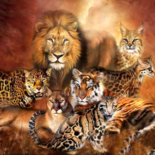 Círculo completo diamante 5D DIY diamante pintura animal León Tigre 3D bordado punto de cruz decoración del hogar regalo 2024 - compra barato