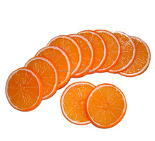10pcs Lifelike Fake Orange Slice Garnish Artificial Fruit Faux Food Decor free shipping 8cm 2024 - buy cheap