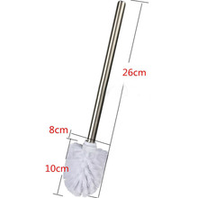 Stainless Steel Handle Toilet Brush Head Holder Kitchen Cleaning Brush WC Bathroom Cleaning Tool White 2024 - buy cheap