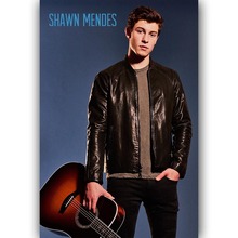 Nuevo Shawn Mendes Pop personalizado música cantante de seda arte etiqueta de la pared de decoración regalo 2024 - compra barato