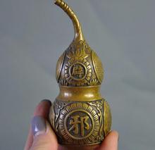 Old chinese Fengshui bronze Evil spirits Town house eight trigrams gourd statue 2024 - buy cheap