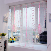 Модные вышитые римские занавески на окна для гостиной/кухни/спальни/ванной, розовые занавески из пряжи, прозрачные тюлевые шторы 2024 - купить недорого