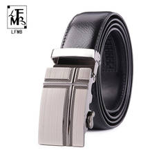 [LFMB] Mens Belts Luxury Men Leather Belt 2016 Cowskin Fashion Genuine Leather Buckle Waist High Quality Male Wedding Metal 2024 - buy cheap