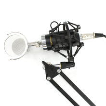 Microfone condensador para gravação de estúdio profissional, com plug de 3.5mm, suporte com suporte 2024 - compre barato