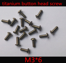 50pcs/lot  ISO7380  M3 x 6  Pure Titanium Button Head Hex Socket Screw 2024 - buy cheap