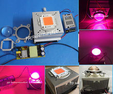 50 w DIY kit de 380-840nm cresce a luz led, chip, motorista, dissipador de calor, ventilador de refrigeração, levou lente 2024 - compre barato