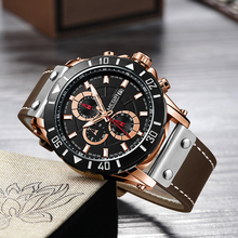 MEGIR Mens Watches Top Brand Luxury New Fashion Business Quartz Watch Men Leather Waterproof Sports Watches Relogios 2024 - buy cheap