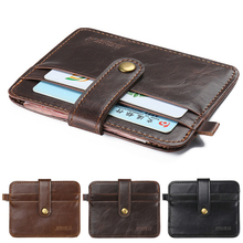 Fashion Men's Faux Leather Small ID Credit Card Business Wallet Holder Slim Pocket Case Mini Purse 2024 - buy cheap