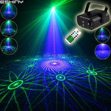 ESHINY NEW MINI G&B Laser 24 Patterns Projector Remote Blue LED Club Bar DJ Dance Xmas Disco Home Party Stage Lights Show T146D3 2024 - buy cheap
