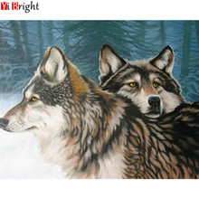 3D DIY pintura de diamante punto de cruz animal Lobo amantes costura decoración del hogar completo Rhinestone mosaico bordado de diamante icono XY1 2024 - compra barato