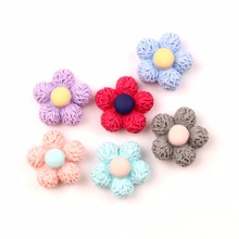 30 peças decoração de flores de resina artesanato kawaii bonito com costas planas cabochão enfeites para scrapbooking acessórios diy 2024 - compre barato