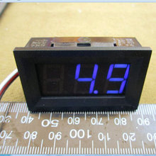 Voltímetro digital led, testador de voltagem para painel digital de led com 10 lâmpadas, 0v a 40v, 0.56 polegadas, vermelho/verde/azul, 48*29*16mm 2024 - compre barato