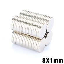 50Pcs 8x1 Neodymium Magnet Disc Permanent N35 NdFeB Small Round Super Powerful Strong Magnetic Magnets 8mm x 1mm 2024 - buy cheap