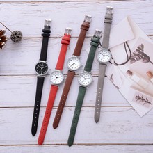 Woman Fashion Leather Band Analog Quartz Round Wrist Watch Watches relogio feminino woman watch 2018 2024 - buy cheap