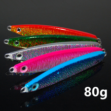 Free Shipping Metal Jig 80g 5pcs/Lot Luminous Fishing Jig Lure 80g Lead Fish 2024 - buy cheap